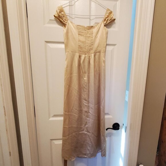 Reformation Silk Genesis Dress in Ivory - Picture 3 of 5